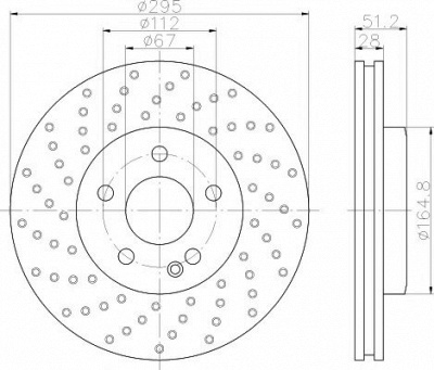 HELLA PAGID 8dd355119611 -  Тормозной диск